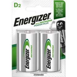   Energizer Power Plus 2500 mAh NiMH D Góliát Akkumulátor BL2