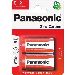 Panasonic Red Zinc Féltartós C Baby elem BL2